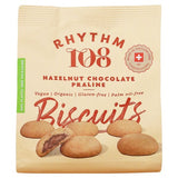 Rhythm 108 vegan hazelnut chocolate praline biscuits 135g, imported from the UK