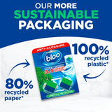 Bloo toilet cleaner block anti-clog pine scent 2x50g - British product