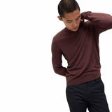 M&S Mens Cashmilon Crew Neck Jumper, M, Burgundy