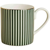 M&S Hampton Stripe green bone china mug, 9cm tall, UK version