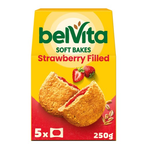 Belvita strawberry soft bakes breakfast biscuits - British product