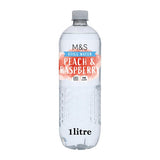 M&S peach and raspberry flavoured water 1L, imported from the UK