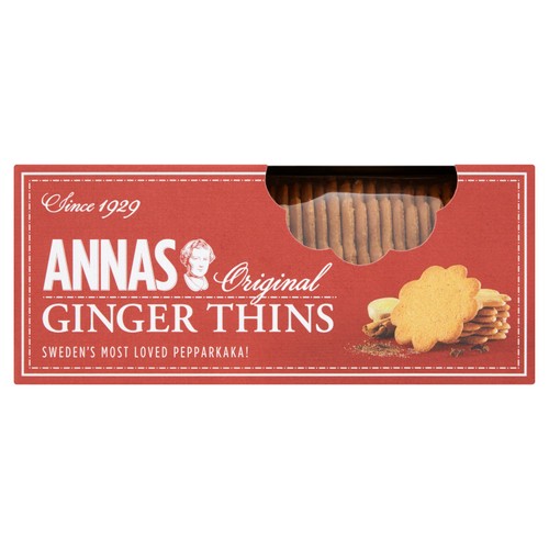 Anna's Ginger Thins biscuits 150g - British product