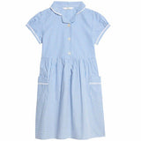 MS Cotton Tie Gingham Dress 4-5 Years Light Blue