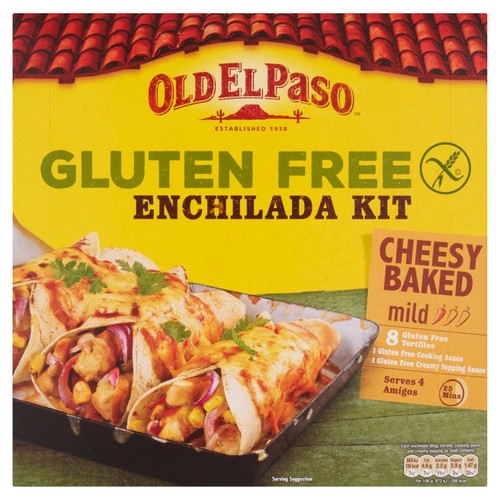 Old El Paso gluten free enchilada kit 518g, imported from the UK