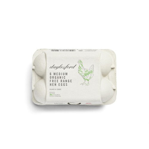 Daylesford organic free range medium hen eggs 6 pack - British product