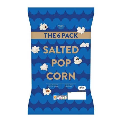 M&S salted popcorn 6 pack - British product