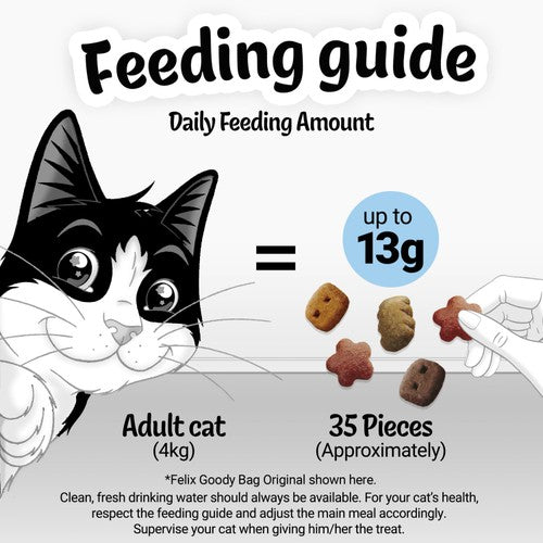 Felix salmon pollock and trout cat treats in a pouch - British product