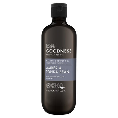 M&S Baylis & Harding Goodness Men's Shower Gel Amber & Tonka Bean 500ml- Buy online at McGrocer