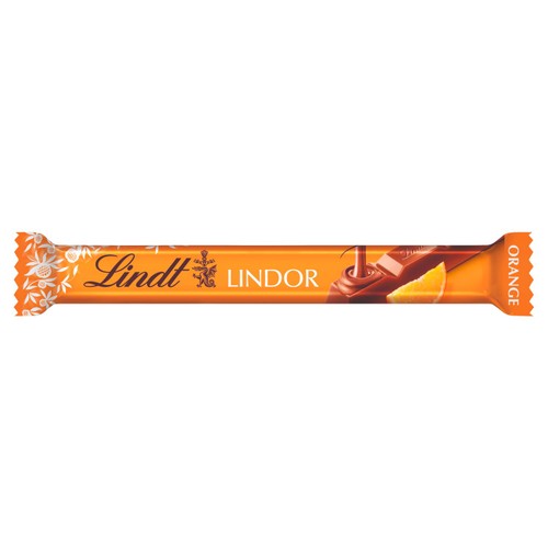 Lindt chocolate bar milk orange 38g, UK version