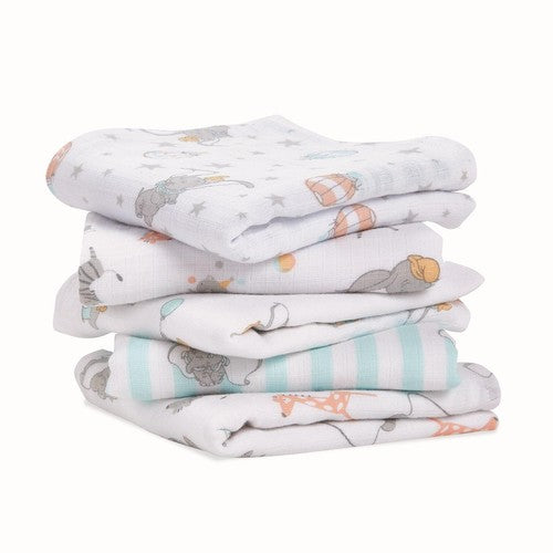 Aden + Anais Dumbo muslin squares 5-pack - British product