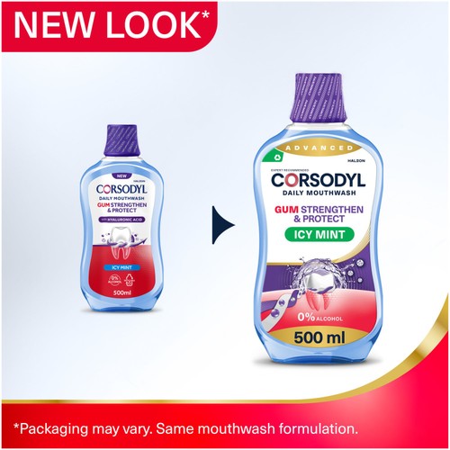 Corsodyl Icy Mint Mouthwash 500ml - British product