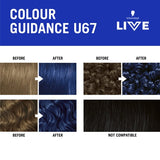 Schwarzkopf LIVE Intense Colour U67 Blue Mercury hair dye kit, UK version