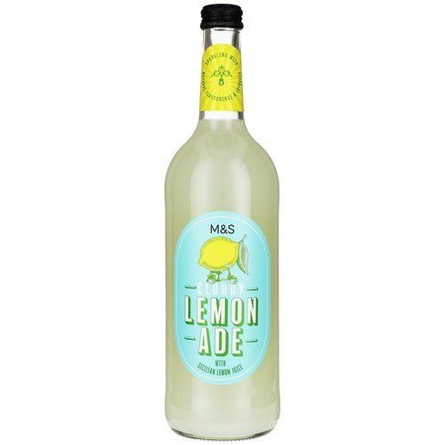 M&S sparkling cloudy lemonade 750ml, imported from the UK