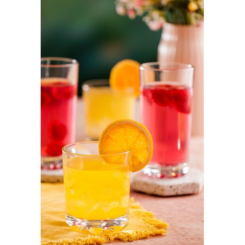 Ravenhead Hobnobs set of 4 glass tumblers 25cl, imported from the UK