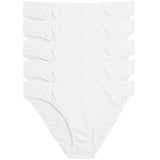 M&S Womens 5pk No VPL Cotton Modal Bikini Knickers '18 White