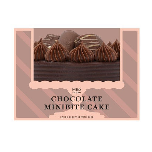 M&S Chocolate Mini Bite Cake 1kg, imported from the UK