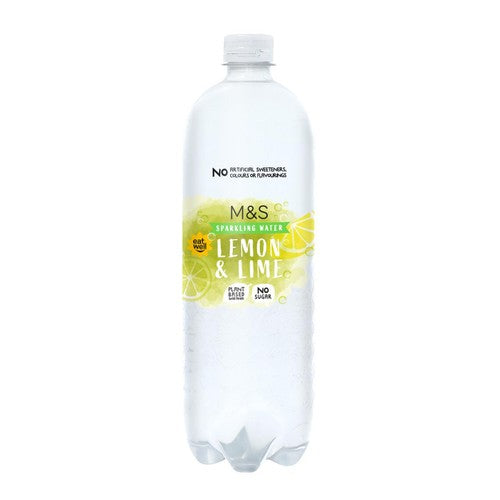 M&S Sparkling Lemon & Lime Water 1L, imported from the UK