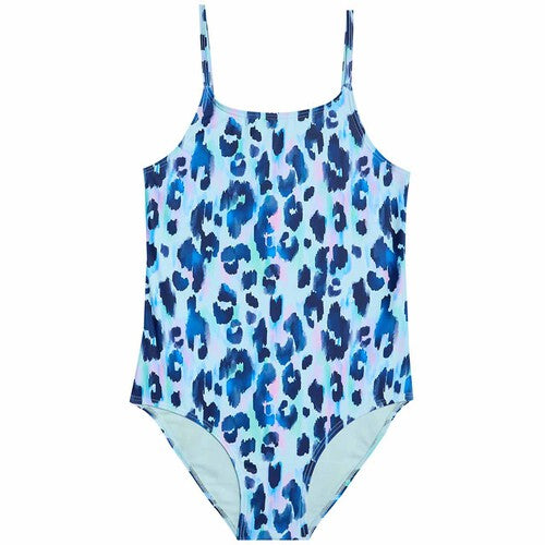 M&S Girls Animal Swimming Costume, 6-7 Years, Blue
