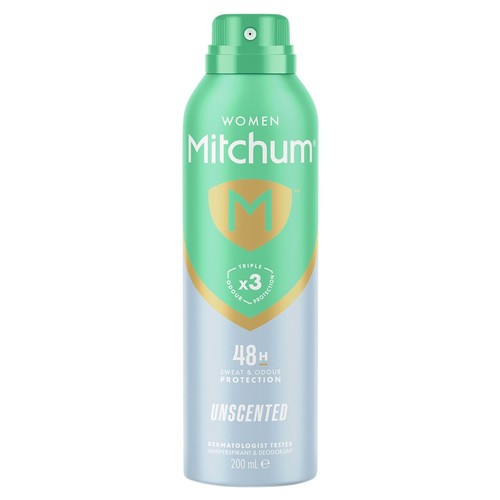 Mitchum women invisible unscented anti-perspirant deodorant 200ml, imported from the UK