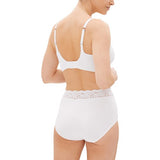 M&S Womens Collection Cotton Lycra & Lace Full Briefs, 5 Pack, 16 White