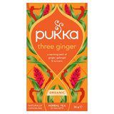 Pukka Organic Three Ginger Tea x20 Home-Compostable Herbal Tea Bags