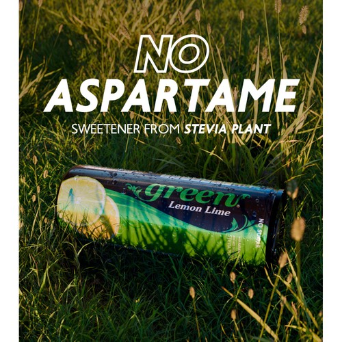 GREEN COLA Green Lemon and Lime carbonated beverage in a can, UK version