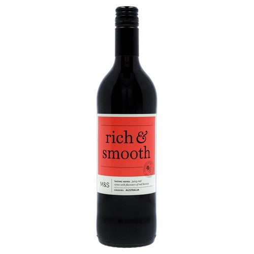 M&S Rich & Smooth Red red wine 75cl, imported from the UK