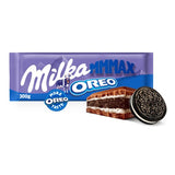 Cadbury Milka Mmmax Oreo alpine milk chocolate bar 300g, imported from the UK