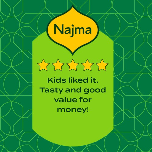 Najma smoked and cooked chicken sausages 400g, imported from the UK