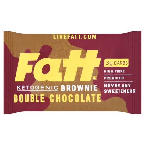 Fatt double chocolate ketogenic brownie 40g - British product
