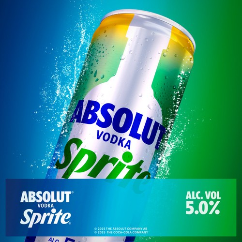 Absolut & Sprite ready-to-drink cocktail 250ml can (British brand)