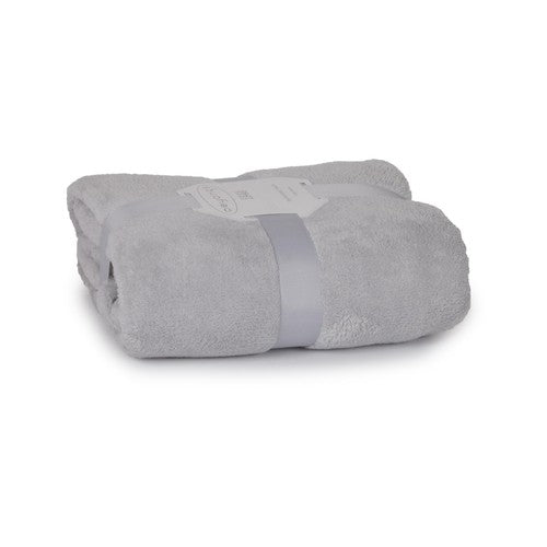 Deyongs silver fleece throw 140x180cm - British product
