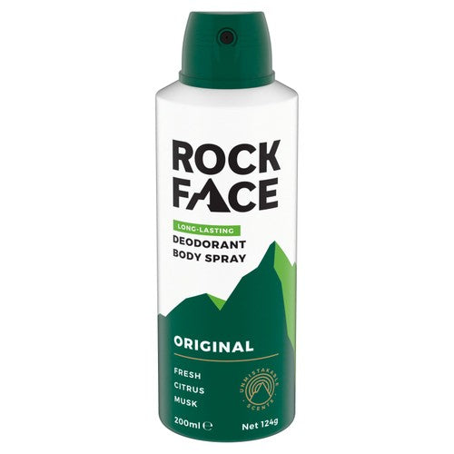 Rock Face Original Deodorant Body Spray 200ml, imported from the UK