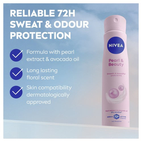 Nivea Pearl & Beauty anti-perspirant spray 250ml - British product