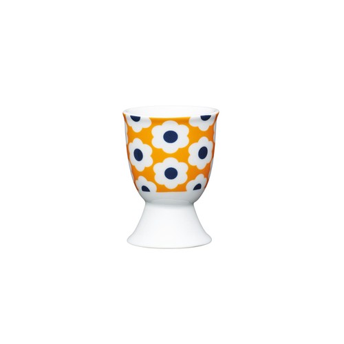 KitchenCraft retro flower spot porcelain egg cup, UK version