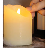 LED White & Cream Candle 10cm