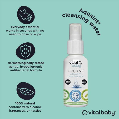 Vital Baby Aquaint cleansing water spray, imported from the UK