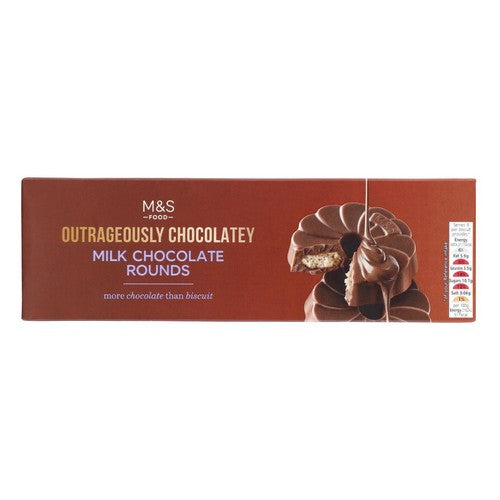 M&S milk chocolate coated shortcake biscuits 200g, imported from the UK
