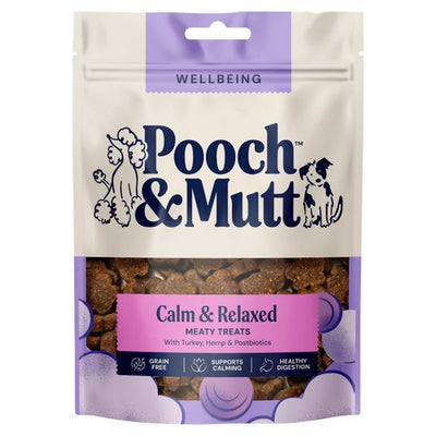 M&S Pooch & Mutt Turkey and Hemp Calming Meaty Dog Treats 120g- Buy online at McGrocer