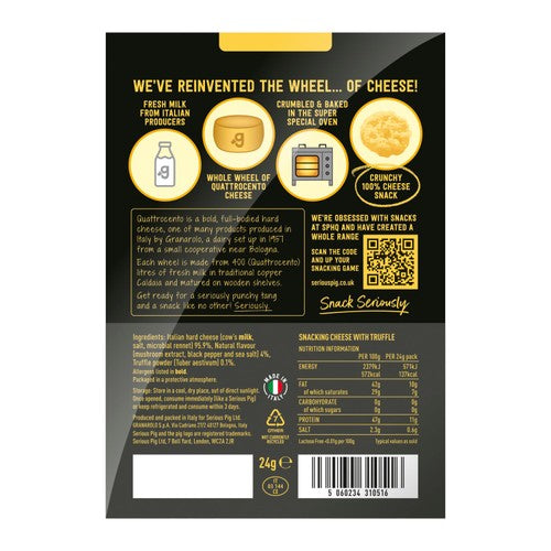 Serious Pig truffle snacking cheese 24g (British brand)