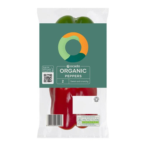 Ocado Organic British Peppers Colours may vary