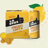Lo Bros ginger lemon kombucha multipack 4x250ml, UK version