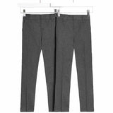 MS Boys Slim Leg School Trousers 7-8 Years Grey
