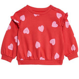 M&S Heart Print Outfit, 12-18 Months, Red Mix