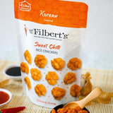 Mr Filbert's Korean chilli rice crackers 40g, imported from the UK
