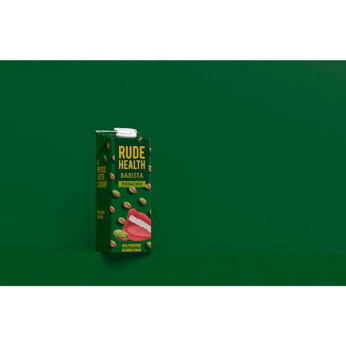Rude Health pistachio barista drink (British brand)