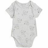 MS 7pk Lion Bodysuits 18-24 M Grey Mix