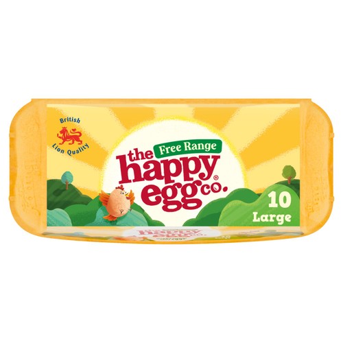 Happy Eggs Large Free Range Eggs 10 pack, UK version