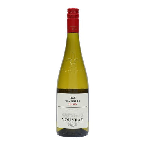 M&S Vouvray Medium Dry white wine 75cl, imported from the UK